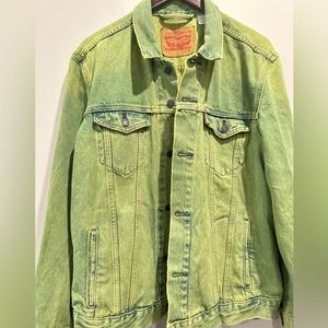 VTG oversized lime denim jacket by levis